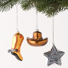 3-pc. Western Ornament Set