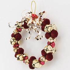 Burgundy & Gold Bell Wreath