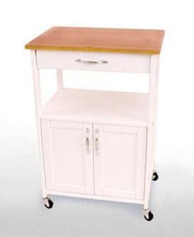 Catskill White Base Kitchen Cart