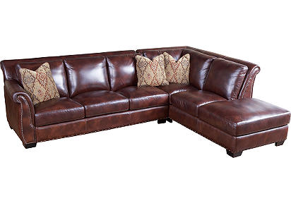 Cortez Leather 2 Pc Sectional