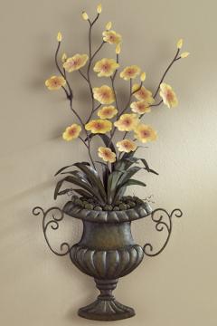Floral Centerpiece Metal Wall Art