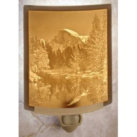 Half-Dome at Yosemite Porcelain Lithophane Night Light