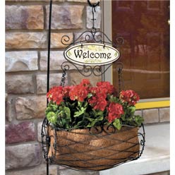 “Welcome” Hanging Planter