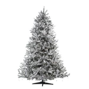 Home Accents Holiday Premier 7.5 Ft. Flocked Huntsville Prelit Miracle Tree