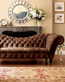 Leather Recamier