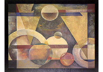 Levitating Sphere Framed Artwork