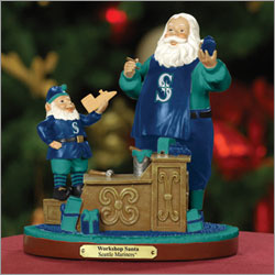 The Memory Company - MLB Baseball Workshop Santa With Ornament