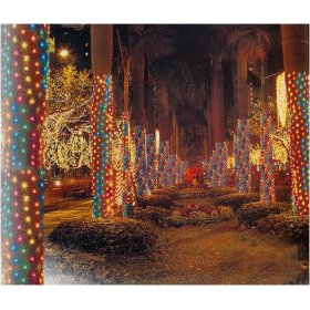 Set Of 150 Multi Net Style Tree Trunk Wrap Christmas Lights