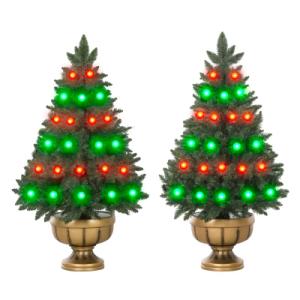 Outdoor Light and Sound Show Set with 2-4 Ft. Trees