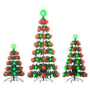 Outdoor Light and Sound Show Set with 3 Trees