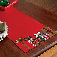 Present-Appliqué Table Runner