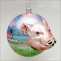 Christina’s World - Priscilla the Pig Christmas Ornament