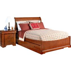 Oberon Cherry Twin Sleigh Bed