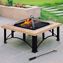 Mosaic Square Firepit, 34″