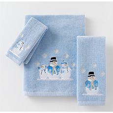 Winter Frost Snowman Bath Towels