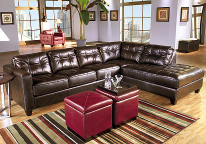 Allston Chocolate Bicast Leather 4 Pc Livingroom