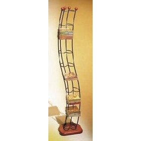 ATLANTIC 1386 Wave Innovative Modern-Style Steel DVD Storage Tower