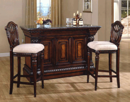 Estates II Master Bar and Bar Stool Set