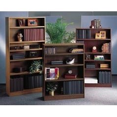 Basyx Heavy-Duty Signature Series Bookcase, 4-Shelf, 36w x 48h, Walnut 3484TW / BSX3484TW