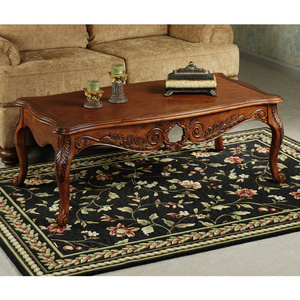 Bennett Carved Wood Coffee Table