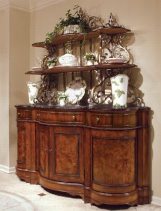 Buffet w/ Bakers Rack