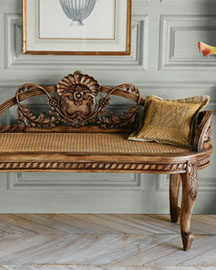 Cane Shell Bench