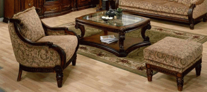 Chair and Ottoman Set