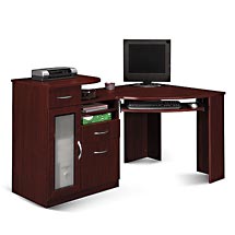 Corner Computer Desk, Harvest Cherry