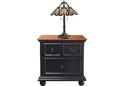 Cottage Cove Black Nightstand