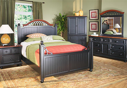 Cottage Cove Black Poster 8 Pc Queen Bedroom