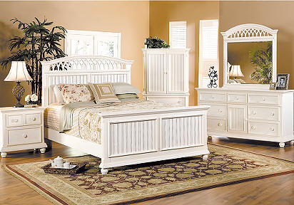 Cottage Cove White Panel 7 Pc Queen Bedroom