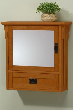 Craftsman Wall Cabinet with Mirror I