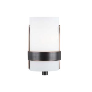 Hampton Bay Copper w/Etched Opal Glass Light Vanity