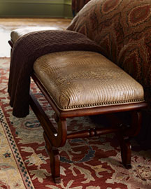 Faux Crocodile Bench
