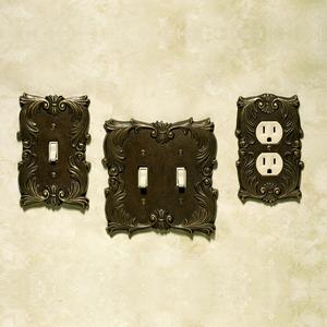 Fleur de Lis Bronze Switchplates