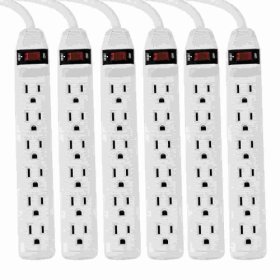 Globe Home Six-Outlet Surge Protector, 6-pack #6660601