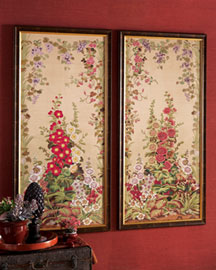 Hollyhocks Panel