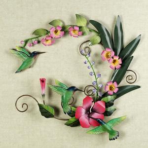 Hummingbirds Trio Wall Sculpture