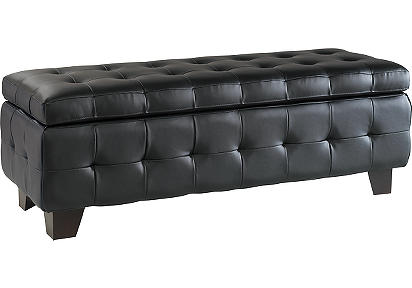 Kiana Black Storage Bench