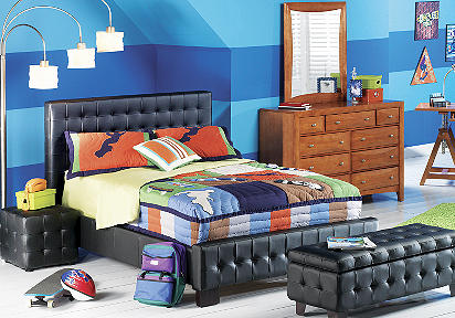 Kiana Black 4 Pc Twin Bedroom