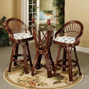 Leikela Rattan Bar Height Pub Table Set