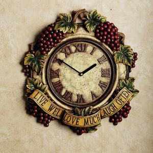 Live Love Laugh Grapes Wall Clock