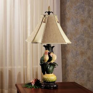Lovebird Parrots on Pineapple Table Lamp