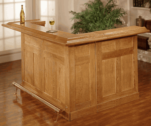 Oak Large Bar with Side Bar