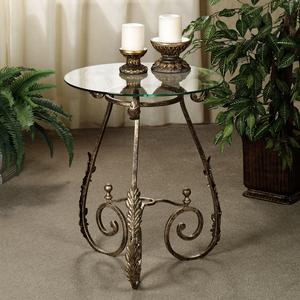Perugia Round Glass Accent Table