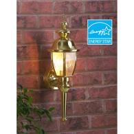 Heath Zenith Polished Brass Motion Lantern ENERGY STAR
