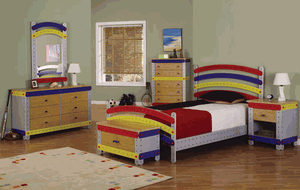 Powell Max Twin Size 6 Pc. Bedroom Set - Powell Furniture