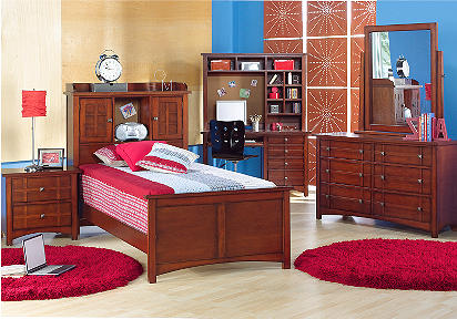 Cindy Crawford Home Presley Full Bookcase Bedroom