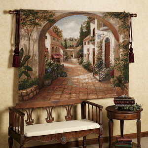 Quaint Town Wall Tapestry