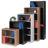 Safco Products Company / 3 Shelf Metal Bookcase, 31-3/4″x13-1/2″x41″, Medium Oak / SAF7171MO
